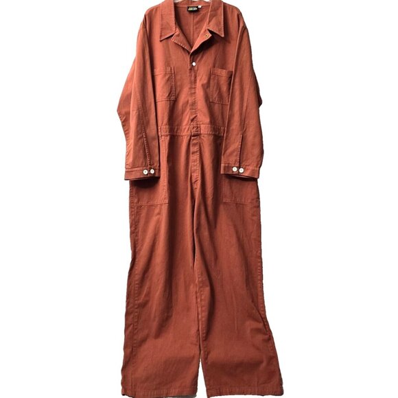 Big Bud Press Jumpsuit Romper 3X 4X 5X Plus Unisex Cotton Twill Clay Long Sleeve - Picture 3 of 14